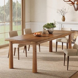 CIPACHO 63'' Solid Wood Rectangular Dining Table, Kitchen Table for 4-6 ...