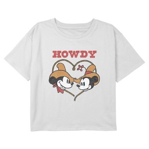 Girls Mickey & Friends Howdy Couple T Shirt - 1 of 3