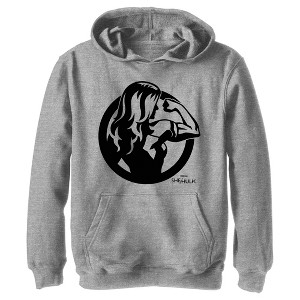 Boy's She-Hulk: Attorney at Law Flex Icon Outline Pull Over Hoodie - 1 of 4
