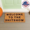 Evergreen 16 x 28 Inches Welcome to the Show Door Mat | Non-Slip Rubber Backing | Dirt catching Natural Coir | Indoor and Outdoor Home Decor - 3 of 4