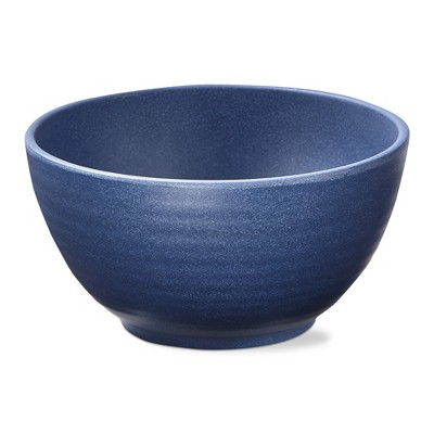 TAG 22 oz. 6 in. Blue Brooklyn Melamine Plastic Dinnerware Bowl Dishwasher Safe Indoor Outdoor Round Blue Set 4