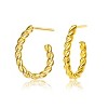 Guili Signature Glow 14K Gold Plated Open Hoop Earrings, a Classic Statement of Effortless Elegance to Enhance Any Chic and Modern Fashion Look - 2 of 3