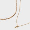14K Gold Dipped Cubic Zirconia Initial Necklace Set 2pc - A New Day™ Gold - 3 of 3