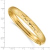 Black Bow Jewelry 8mm 14k Yellow Gold Florentine Engraved Hinged Bangle Bracelet, 8 Inch - 4 of 4