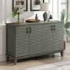 VYNXARIA Sideboard with 4 Door Large Storage Buffet with Adjustable Shelves and Metal Handles for Kitchen, Living Room, Dining Room (Antique Gray) - 2 of 4