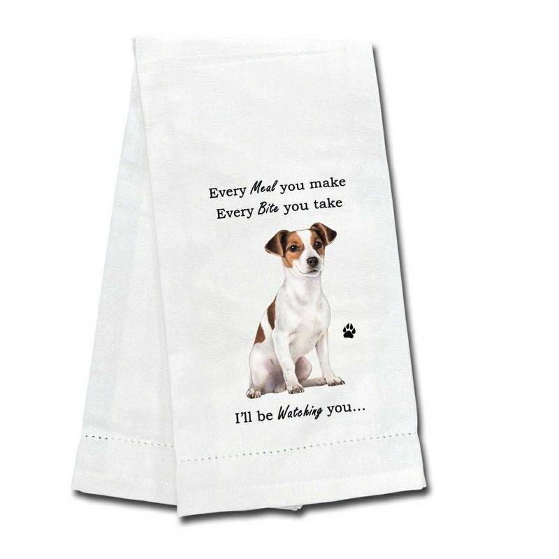 E & S Imports 26.0 Inch Jack Russell Kitchen Towel Dog Puppy Paw Kitchen Towel, 1 of 2
