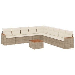 vidaXL Garden Sofa Set Beige - 1 of 4