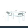 Tempered Clear Glass Coffee Table, Modern Glass Coffee Table for Living Room, 2-Tier Storage Center Coffee Table - 4 of 4