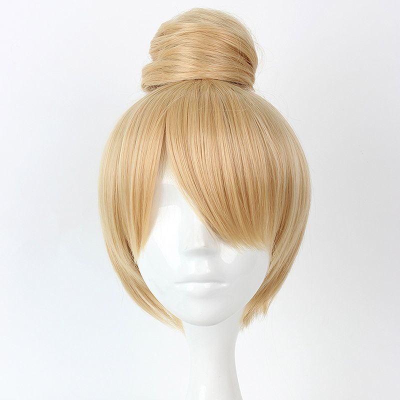 Unique Bargains Women's Wigs 14" Gold Tone with Wig Cap Short Hair, 2 of 7