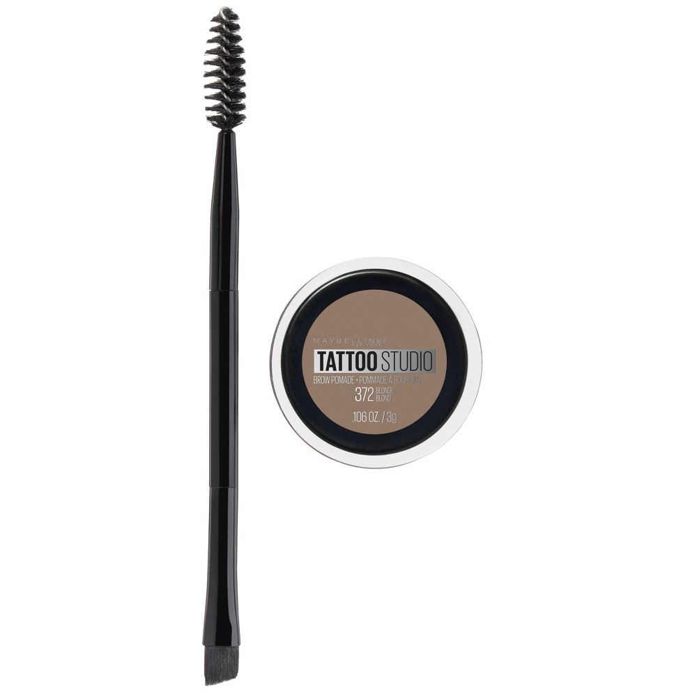 Photos - Other Cosmetics Maybelline MaybellineTattoo Studio Brow Pomade 372 Blonde - 0.106oz: Waterproof, Scul 