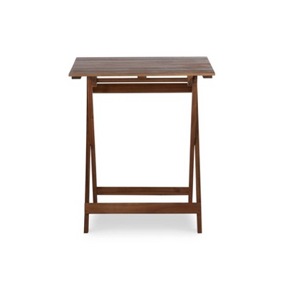 Rockport Brown Acacia Wood 3-Piece Foldable Patio Bistro Set