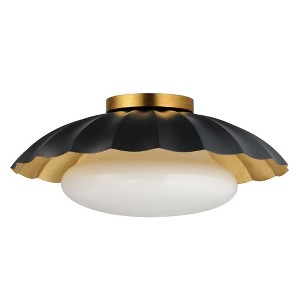 Maxim Lighting Primrose 1 - Light Flush Mount in  Black/Gold Leaf - 1 of 4