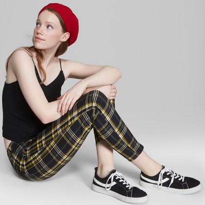 black yellow plaid pants