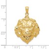 Black Bow Jewelry 14k Yellow Gold Large Lion's Head Pendant - 4 of 4
