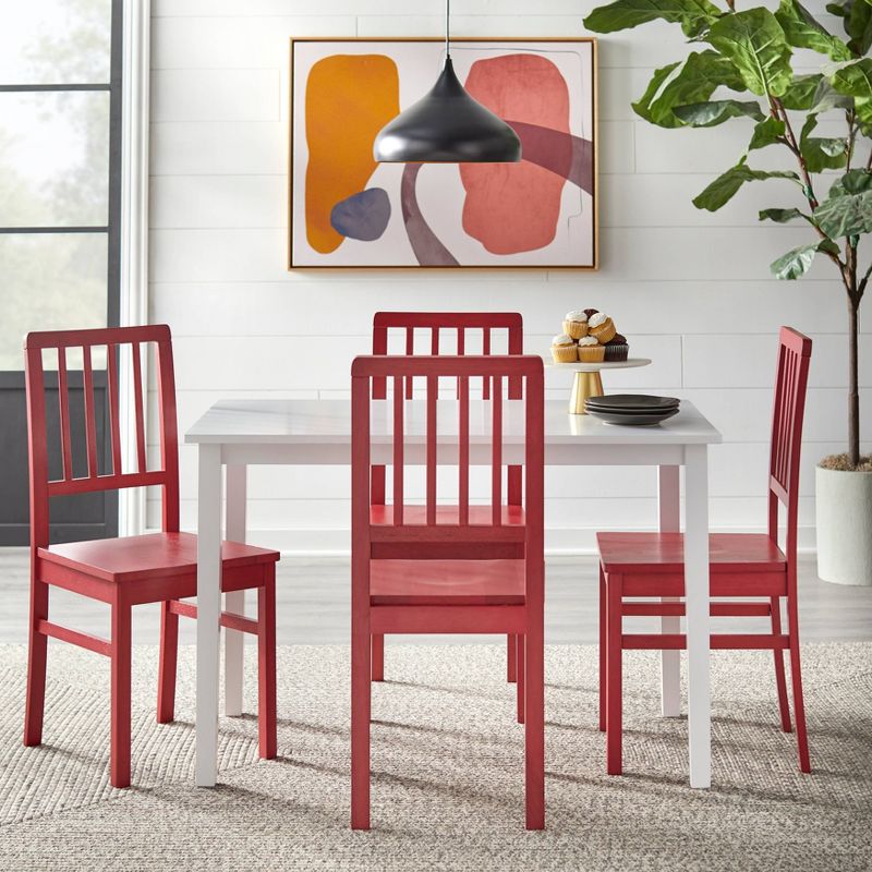 Set of 4 Camden Wood Slat Back Dining Chairs - Buylateral, 4 of 8