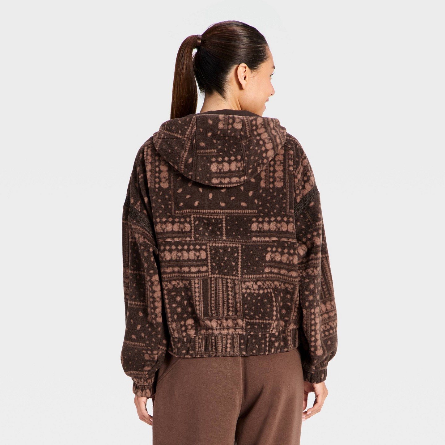 Женская куртка JoyLab High Pile Zip-Up, цвет: Коричневый — фото 2