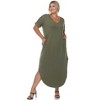 Plus Size Short Sleeve V-neck Maxi Dress - 2 of 4