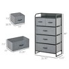 SEVOBAL Dressers 5 Drawer Fabric Chest of Drawers with Steel Frame and Wooden Top for Practical Bedroom and Entryway, Gray, 11.5"*22.8"*39" - 3 of 4