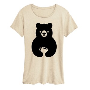 Women's - Instant Message - Coffee Bear Short Sleeve Graphic T-Shirt - 1 of 4