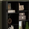 FUFU&GAGA Black Wood 15-Shelves Standard Bookshelf with Adjustable Shelves - 4 of 4