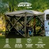 CLAM Quick-Set Venture 9 x 9 Foot Portable Pop-Up Outdoor Camping Gazebo Screen Tent 5-Sided Canopy Shelter with Stakes and Carry Bag, Green/Tan - 2 of 4
