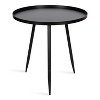 Kate and Laurel Duvall Round Metal Side Table, 20x20x20.5, Black - 3 of 4