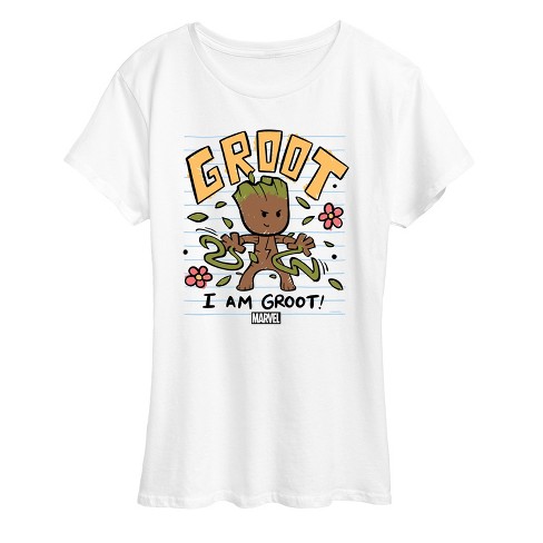 Women's - Marvel - Scribble Groot -Women's Short Sleeve Graphic T-Shirt Short Sleeve Graphic T-Shirt - image 1 of 4