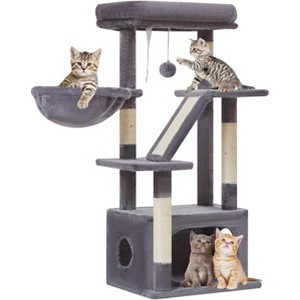 38.2-Inch Cat Tower for Indoor Cats,Suitable for Kittens with Luxurious cat condo with Adjustable Baskets - 1 of 4