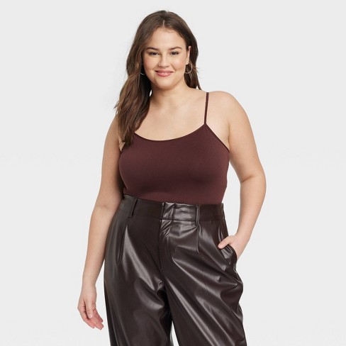 Women's Easy Seamless Cami - A New Day™ Dark Brown 3x : Target