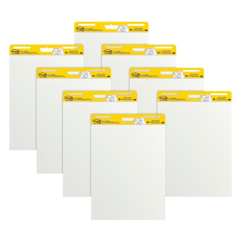 Post-it Super Sticky Easel Pads, Lined, 25 x 30, Yellow, Pack Of 4 Pads
