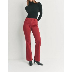 Women's High Rise Scissor Cut Flare Jeans - JUST BLACK DENIM - 1 of 4