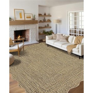 Runners for Hallway Non Slip Washable Kitchen Rugs, Farmhouse Rustic Soft Low Pile Indoor Carpet Runners for Entryways, Living Room - 1 of 4