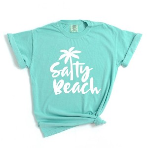 Simply Sage Market Women's Salty Beach Short Sleeve Garment Dyed Tee - 1 of 2