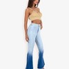 Anna-Kaci Classic Retro High Waist Long Denim Frayed Hem Bell Bottom Jeans - 2 of 4