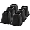 Aoibox 6 Pack Bed Furniture Risers 6 Inch Heavy Duty Couch Chair Cabinet Desk Lifts Durable ABS Plastic Black Supports 2200lbs - 2 of 4