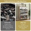 CIPACHO Entryway Hallway Narrow Shoe Cabinet 3 Flip Drawers 2 Top Drawers - 2 of 4