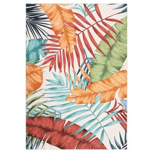 Area Rug Machine Washable Low Pile Non Slip Rugs Palm Tree Leaf Area Rug Foldable Stain Resistant Indoor Carpet for Living Room Bedroom Dining Room - 1 of 4