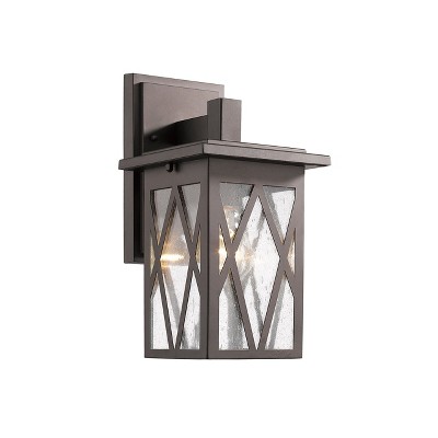 Chloe Lighting Anthony Transitional 1 Light Rubbed Bronze Outdoor Wall Sconce 12" Tall