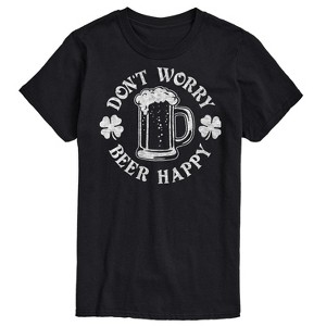 Men's - Instant Message - Don't Worry Beer Happy Short Sleeve Graphic T-Shirt - 1 of 4