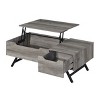 NicBex Modern 48.5" Rectangle Coffee Table with Drawer, Hidden Storage, Lift Top and Metal Legs for Living Room - 3 of 4