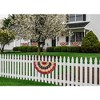 Briarwood Lane Tea Stained Patriotic Embroidered Bunting USA 48" x 24" Pleated Banner with Brass Grommets - 3 of 4