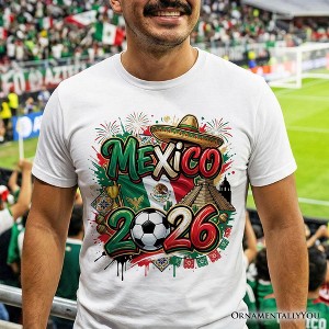 Mexico 2026 Soccer World Tournament T Shirt, Fans Football Tee