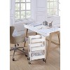 SunnyPoint 3-Tier Delicate Compact Rolling Metal Storage Organizer-Mobile Utility Cart White - 2 of 4