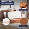 Mjkone Queen Murphy Bed Cabinet with Built-in Charging Station, Drawers, Folding Mattress for Bedroom Guest Room - 3 of 4