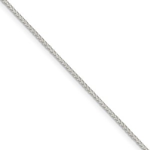Black Bow Jewelry 1.25mm, Sterling Silver Round Solid Spiga Chain Necklace - 1 of 4