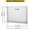 BBQ Access Door - Durable Outdoor Kitchen Cabinet Door in Brushed Stainless Steel for Barbecue Islands and Indoor/Outdoor Use - 3 of 4