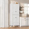 71 Inch Tall Storage Cabinet, Kitchen Pantry 5 Tier Bathroom Cabinet with 4 Doors Adjustable Shelves for Kitchen, Dining Room, Bathroom - 4 of 4