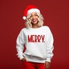Simply Sage Market Women's Graphic Sweatshirt Merry Bold Word Puff Print - 2 of 4