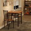 Round Dining Table Set for 2, Circle Kitchen Table and Chairs, Modern Dining Room Table Set with 2 Chairs - 4 of 4