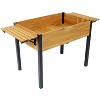 XIYUYEU Raised Garden Bed with Folding Storage Shelf Elevated Wood Planter Box for Herbs Vegetables, Flowers, Outdoor, Indoor - 3 of 4